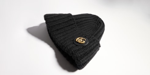Cappello in lana cashmere con Doppia G