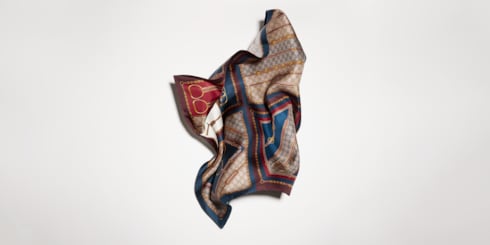 Printed silk twill carré