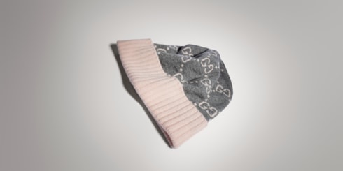 Bonnet en jacquard de cachemire GG