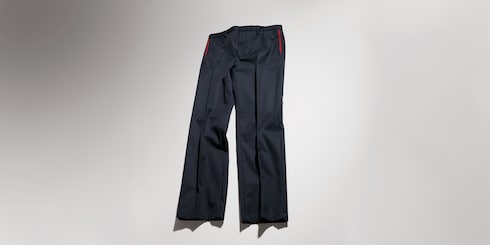 Cotton twill pant with Web detail