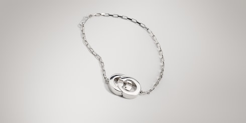 Gucci Interlocking charm bracelet in 925 sterling silver | GUCCI® US