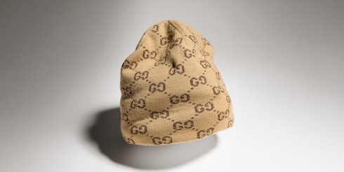 GG wool viscose lamé jacquard hat