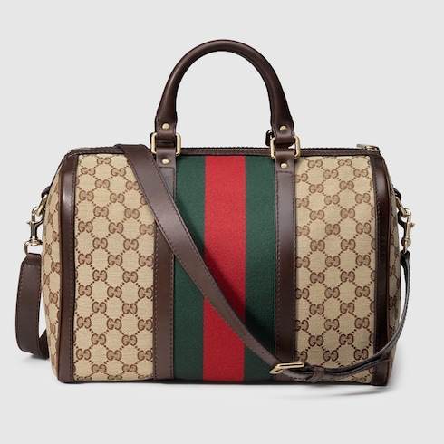 Vintage Web Original GG boston bag - Gucci Women's Crossbody Bags ...