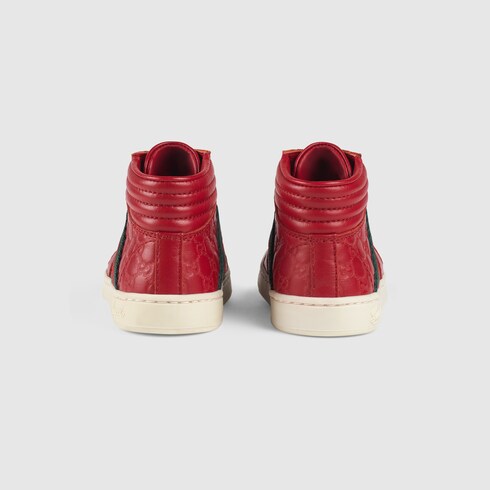 2024 Gucci Baby Red Leather Sneakers sz 21