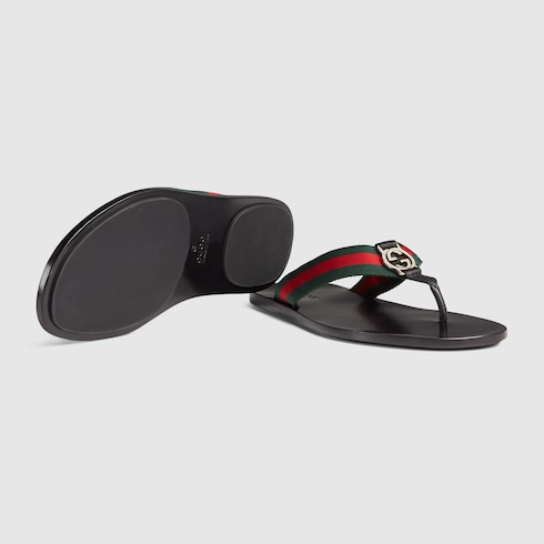 gucci web strap thong sandal