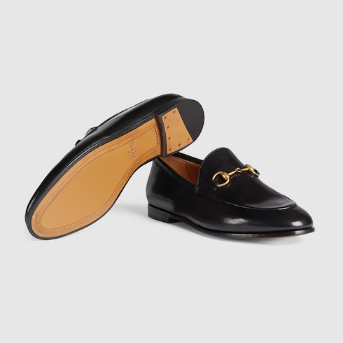 Shop Gucci Jordaan Leather Loafer In Black