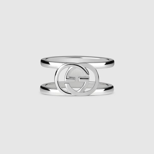 Gucci Interlocking wide open band Detail 2