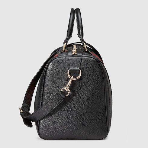Gucci web boston bag black on sale