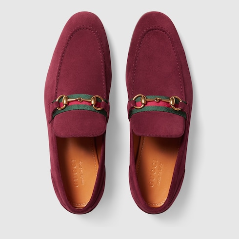 Horsebit suede loafer with Web