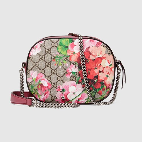 gg blooms supreme canvas shoulder bag