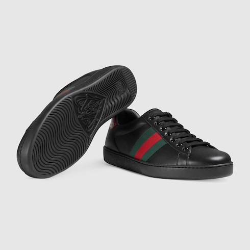 GUCCI MEN'S ACE LEATHER SNEAKER,386750A38D01078