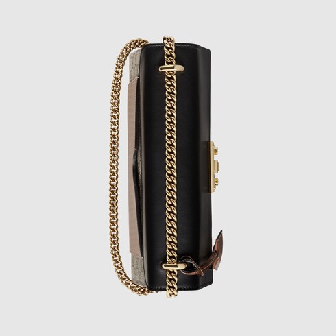 gucci padlock medium shoulder bag black