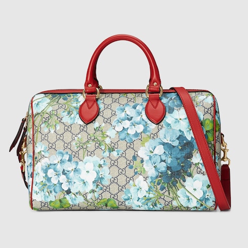 gucci blooms gg supreme boston bag