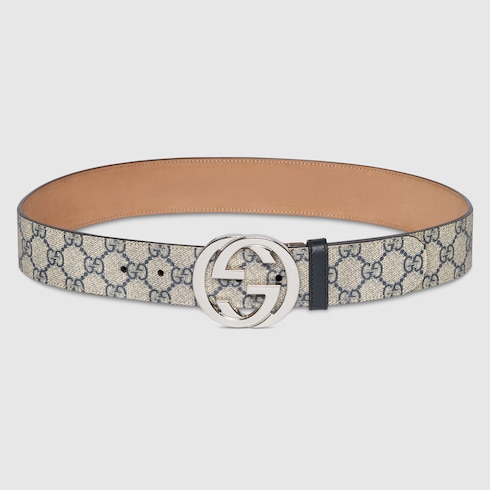 Cintura in tessuto GG Supreme con fibbia GG
