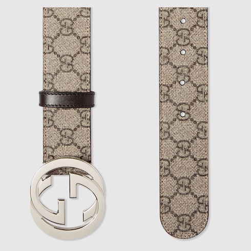 Ceinture GG avec boucle GG en supreme GG GUCCI FR