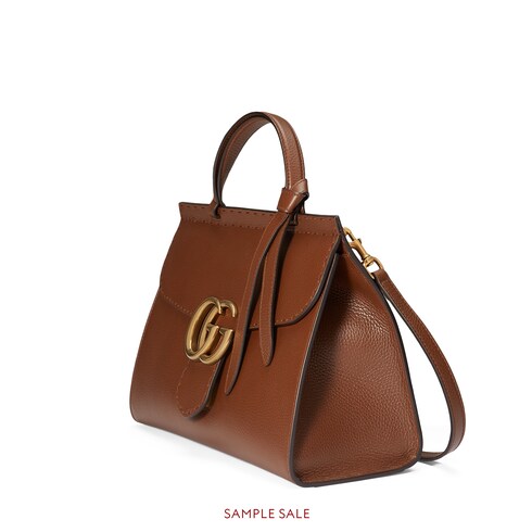 gucci marmont top handle brown