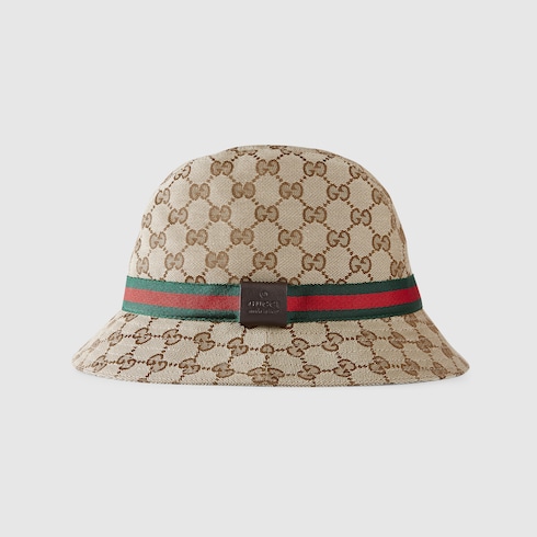 gucci canvas fedora
