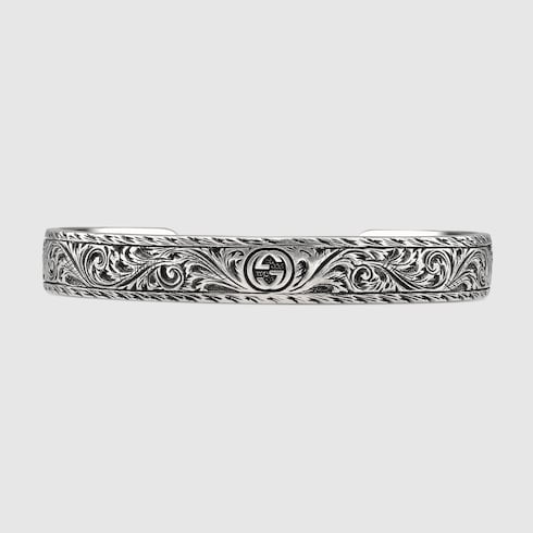 Gucci hot sale silver bangle