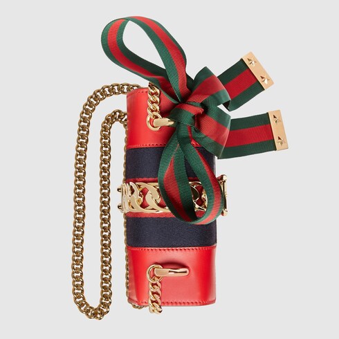 gucci sylvie leather mini chain bag