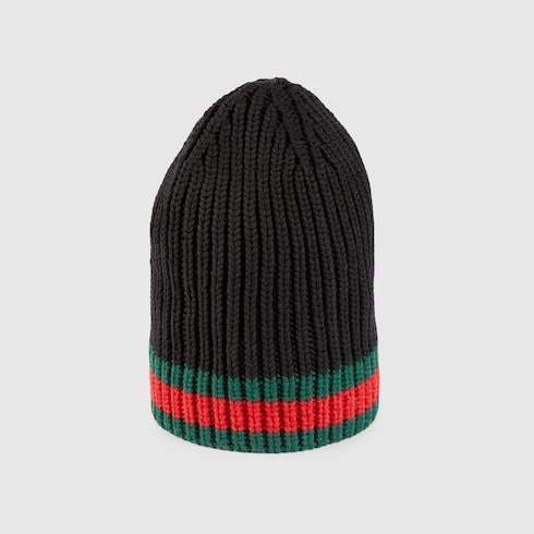 Gorro de lana con tribanda