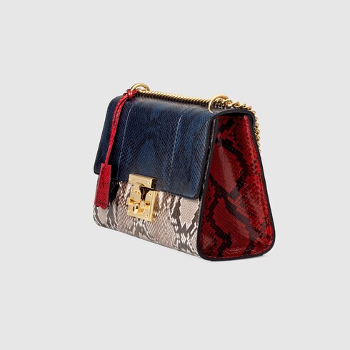 GUCCI PADLOCK MEDIUM PYTHON SHOULDER BAG