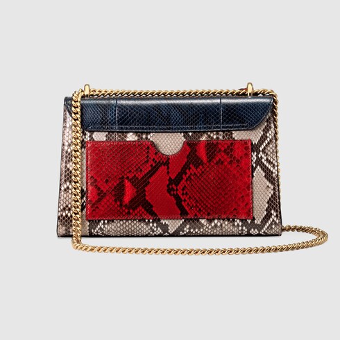 GUCCI PADLOCK MEDIUM PYTHON SHOULDER BAG