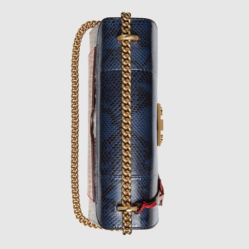 GUCCI PADLOCK MEDIUM PYTHON SHOULDER BAG