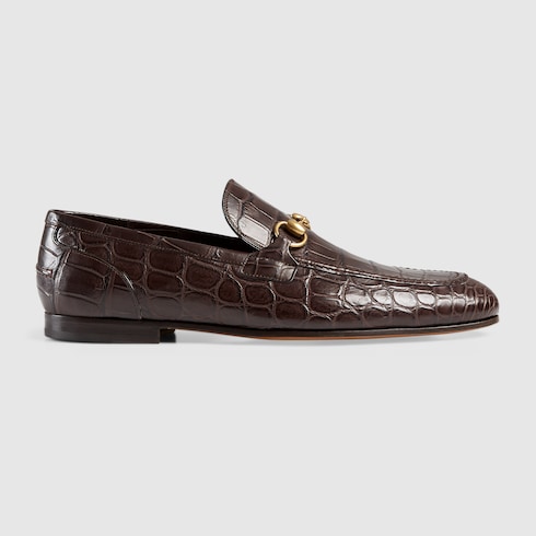 Men's Gucci Jordaan crocodile loafer