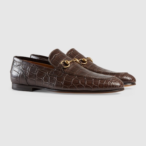 Men's Gucci Jordaan crocodile loafer