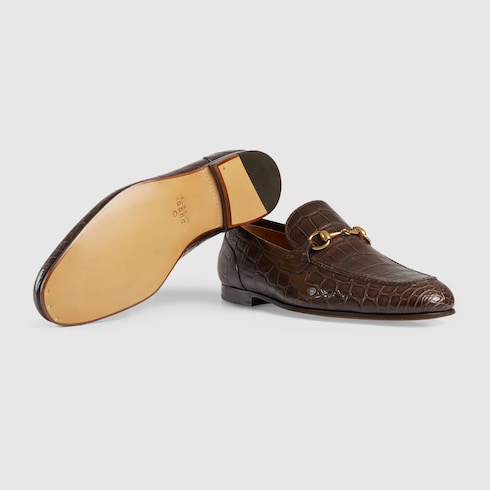 Mocas n Gucci Jordaan de cocodrilo de hombre