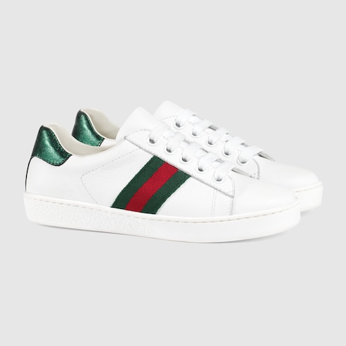 Children's Gucci Ace leather sneaker