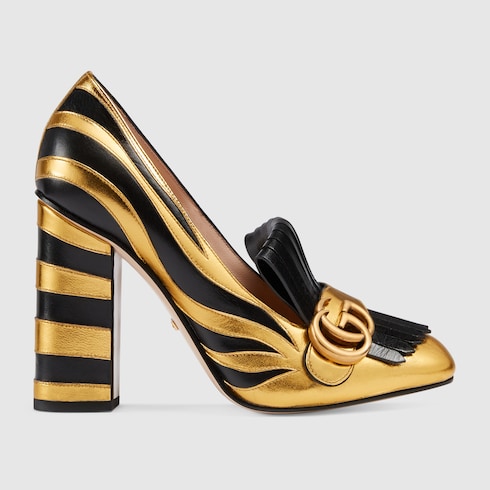 zebra stripe pumps