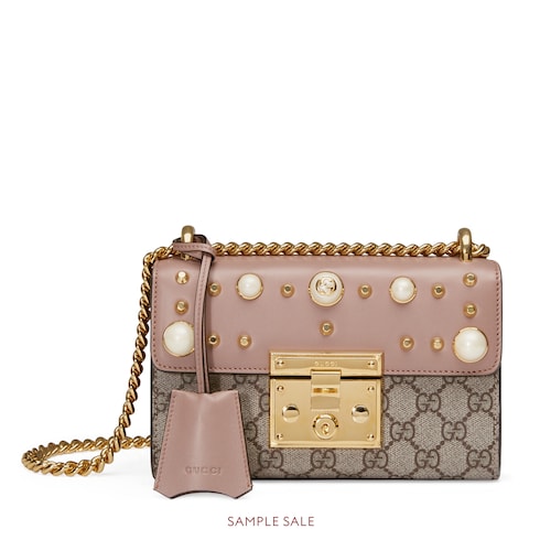 gucci padlock pearl bag