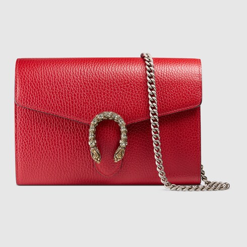 GUCCI DIONYSUS MINI LEATHER CHAIN BAG