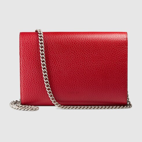 GUCCI DIONYSUS MINI LEATHER CHAIN BAG