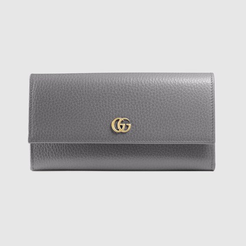		〔プチ マーモント〕レザー コンチネンタルウォレット - グッチ コンチネンタル長財布 456116CAO0G1711 Gucci 〔プチ マーモント〕... 