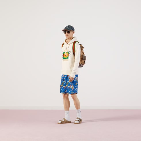 GUCCI OVERSIZE SWEATSHIRT WITH GUCCI LOGO,454585X5J579541