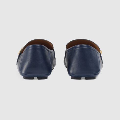 GUCCI LEATHER DRIVER WITH WEB