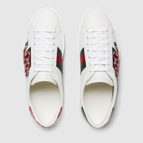 GUCCI MEN'S ACE EMBROIDERED SNEAKER,456230A38G09064