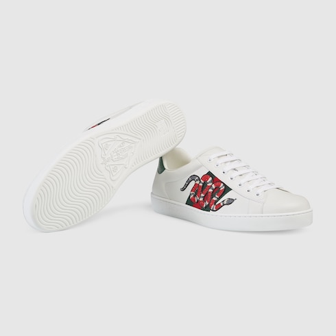GUCCI MEN'S ACE EMBROIDERED SNEAKER,456230A38G09064