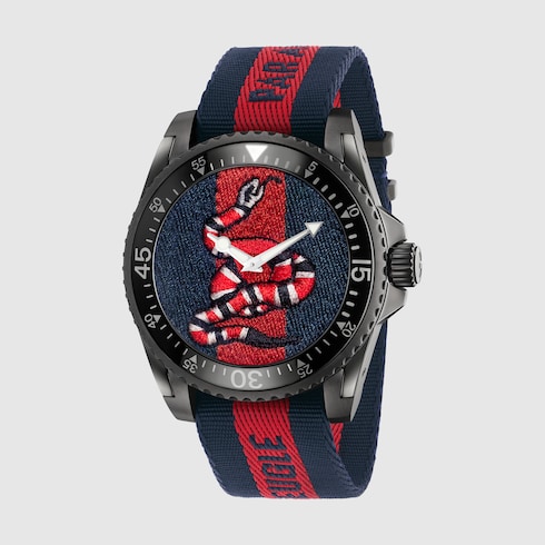 gucci dive watch blue