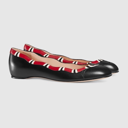 gucci snake flats