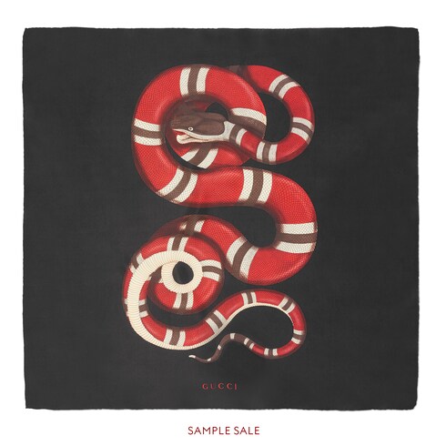 Gucci Kingsnake Print Silk Scarf In 