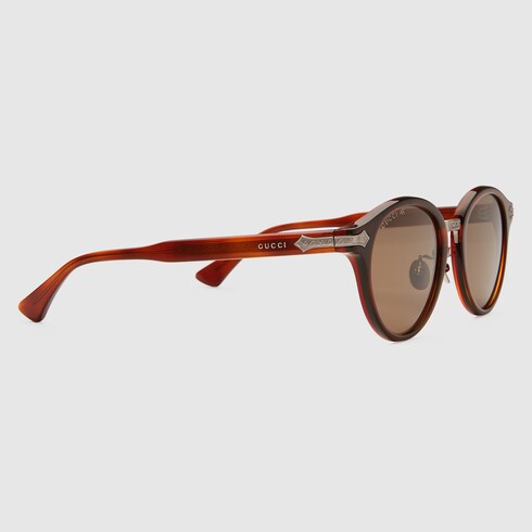 Gucci round frame acetate sunglasses hotsell