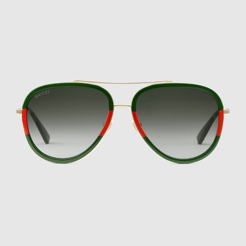 Occhiali da sole aviator in metallo