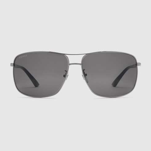 Gucci Square-frame Metal Sunglasses