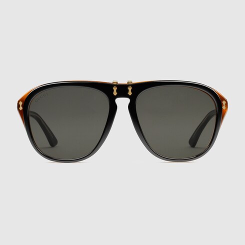 Click to view more detailed imagery on our partner's website Gucci Round-frame Acetate Sunglasses In Ivory