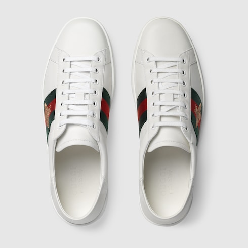 Gucci Ace Low-Top Leather Trainers In White