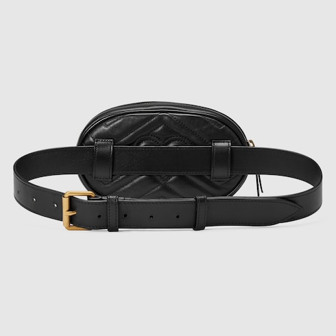 GUCCI GG MARMONT MATELASSÉ LEATHER BELT BAG,476434DSVRT1000