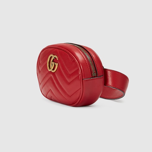 GUCCI GG MARMONT MATELASSÉ LEATHER BELT BAG,476434DSVRT6433